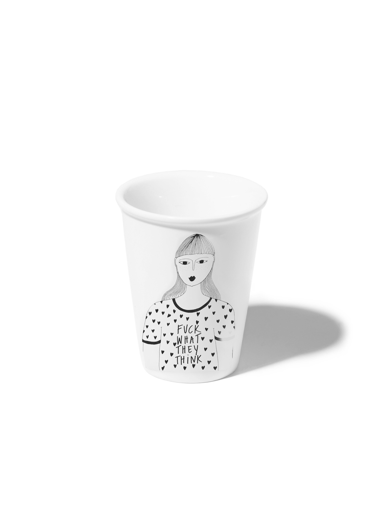 HELEN B Porzellanbecher FUCK WHAT THEY THINK