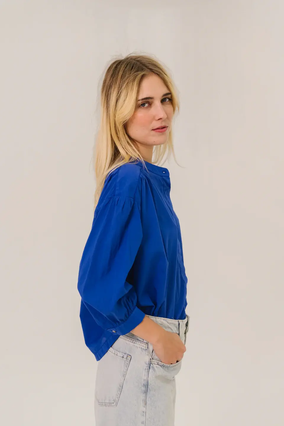 SACRECOEUR Chemise CARLA – wave bleu