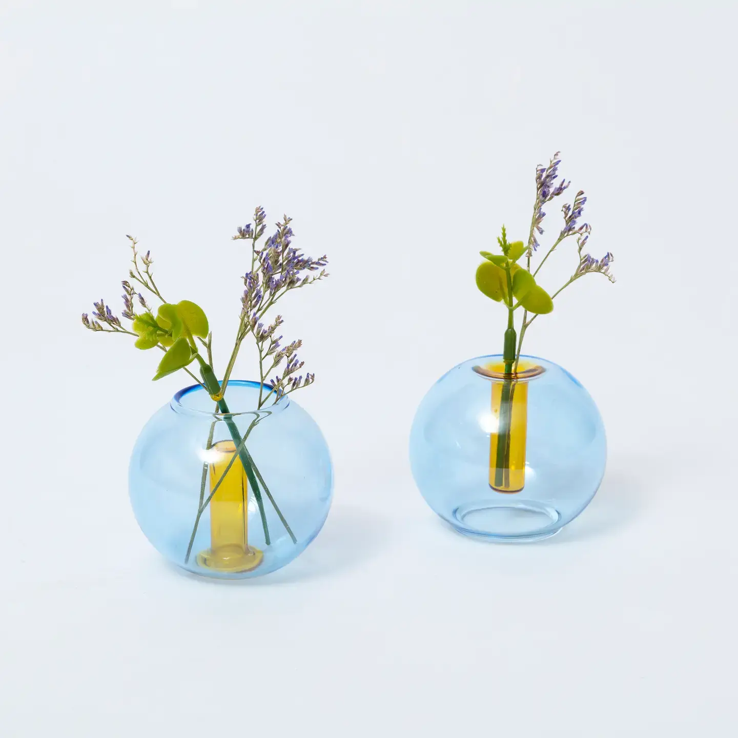 BLOCK DESIGN Reversible Mini Bubble Vase – Gelb und Blau