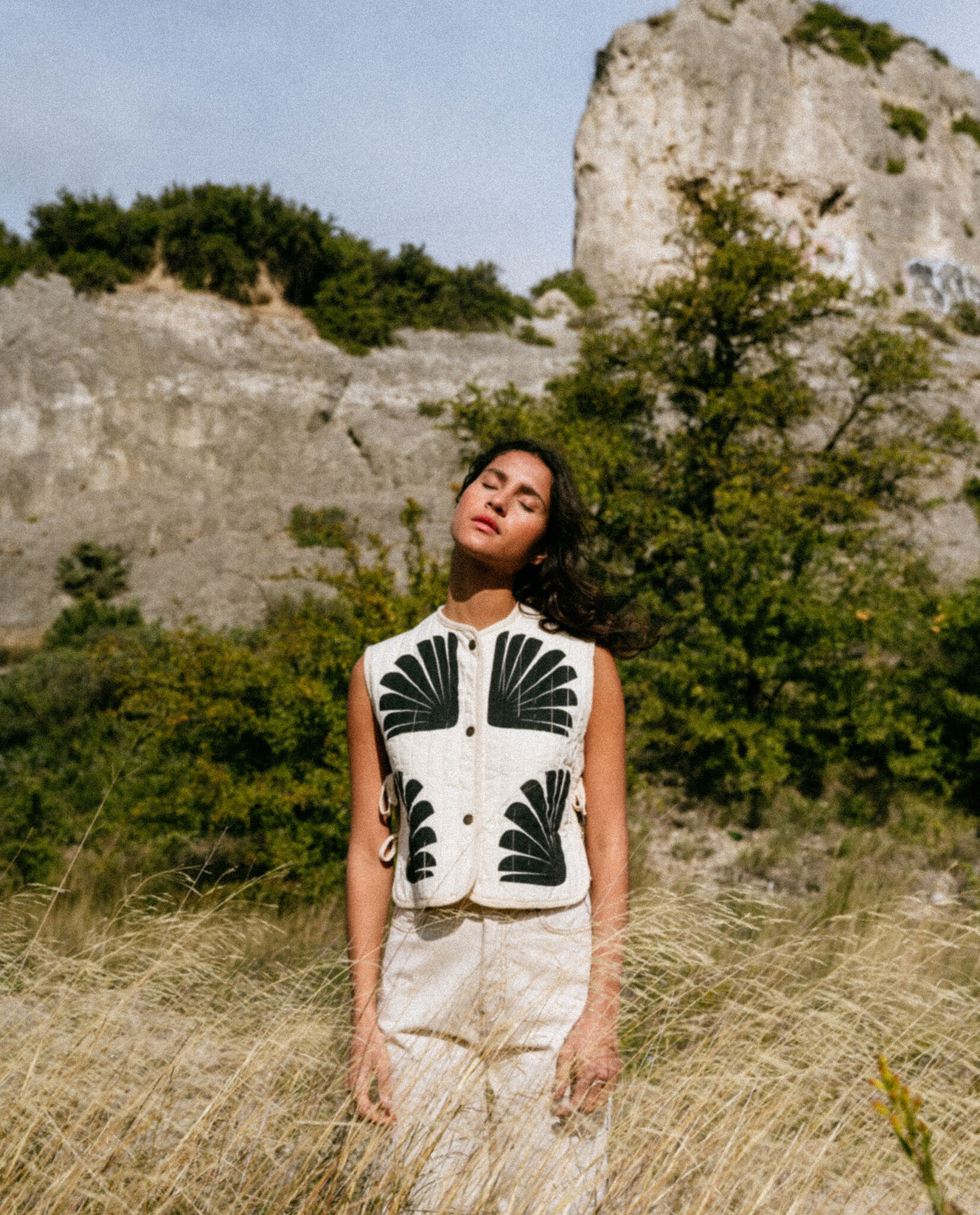 TINSELS Gilet EAST. MERINGUE