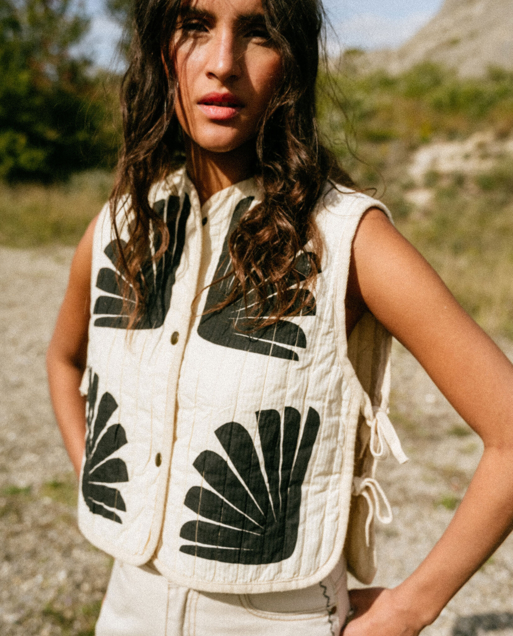 TINSELS Gilet EAST. MERINGUE