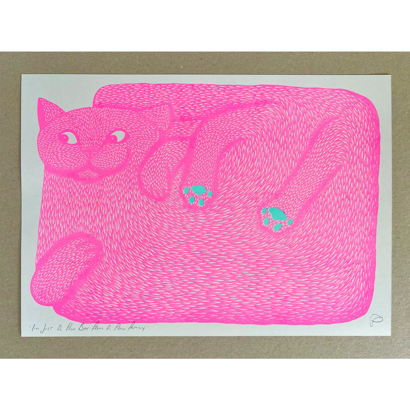 STRANGFORD RISO Kunstdruck I'm Just A Paw Boy From A Paw Family