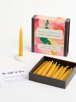 12 Mini Kerzen aus Bienenwachs – Manifestation