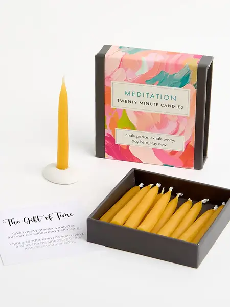 12 Mini Kerzen aus Bienenwachs – Meditation