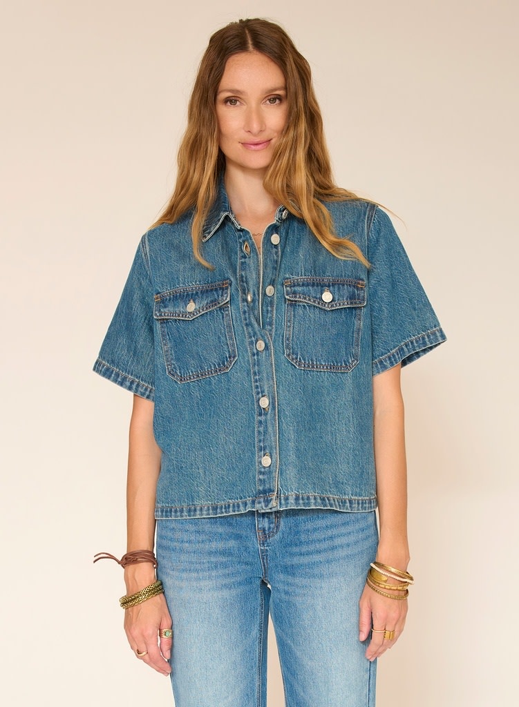 MKT STUDIO CHEMISE – CELITA TOKYO DENIM-BLUE – HARRIS WASH
