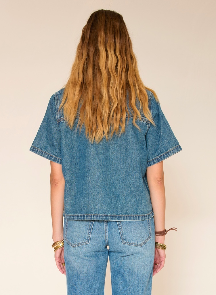 MKT STUDIO CHEMISE – CELITA TOKYO DENIM-BLUE – HARRIS WASH