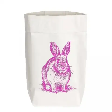 Geschenktüte Hase fluo pink