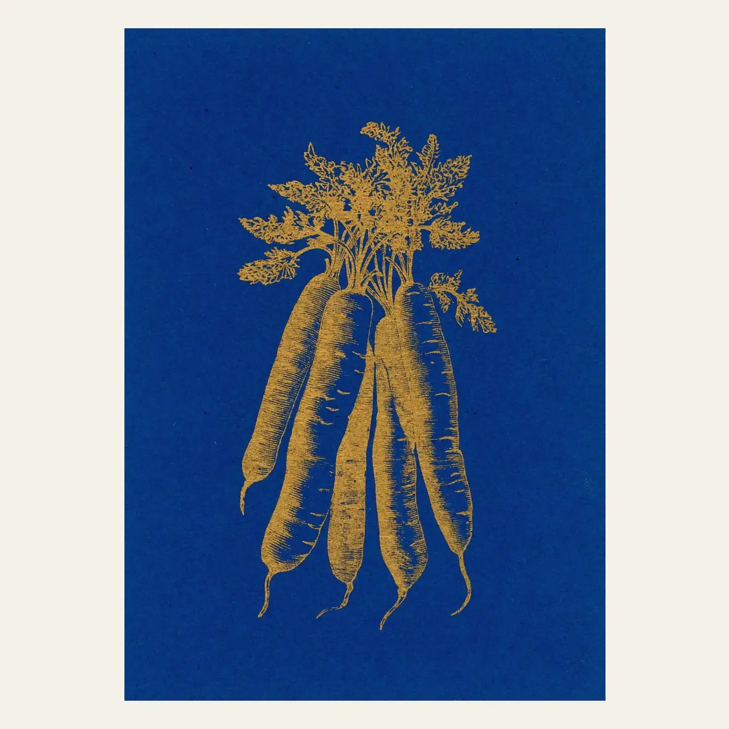 HERR UND FRAU RIO Karte goldene Karotte & transparentes Couvert