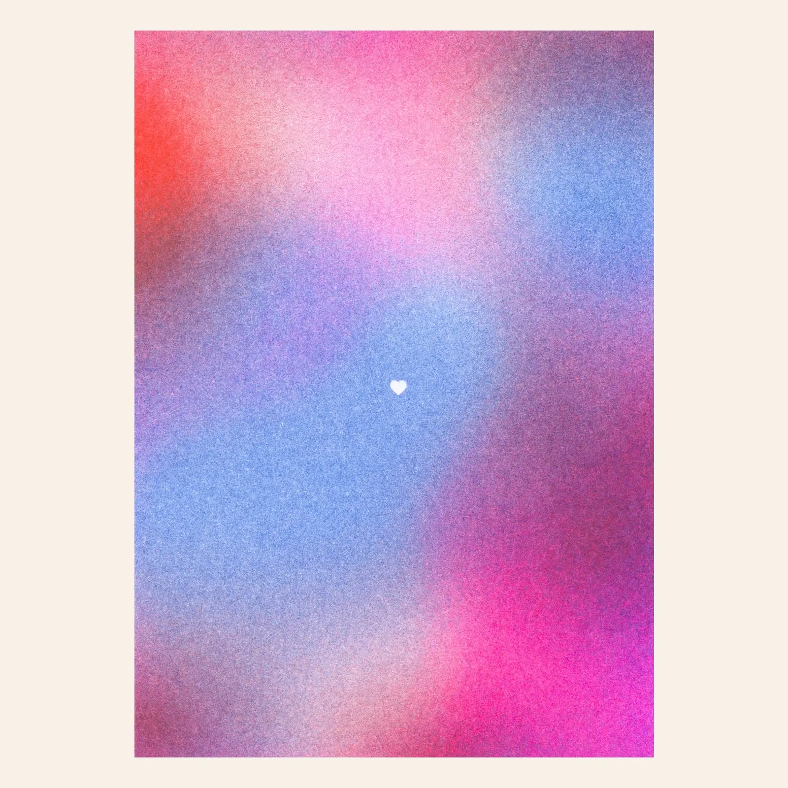 HERR UND FRAU RIO Riso Karte Mini Herz & transparentes Couvert