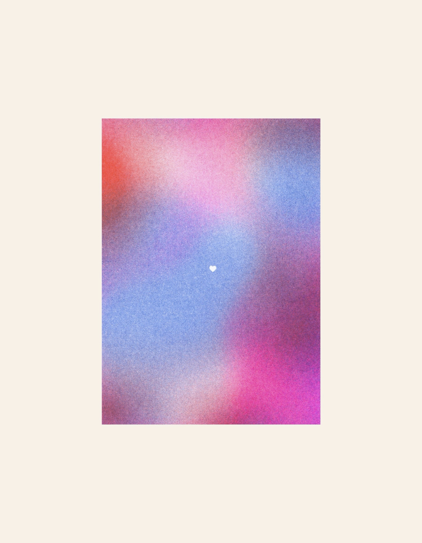 HERR UND FRAU RIO Riso Karte Mini Herz & transparentes Couvert