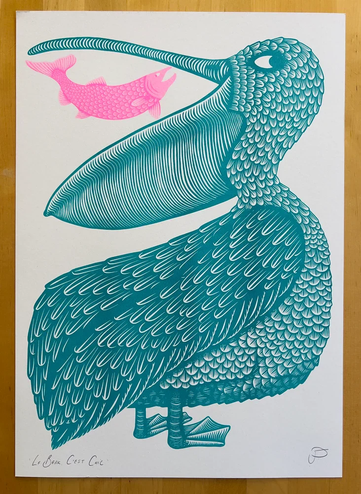 STRANGFORD RISO Kunstdruck Le Beak, C'est Chic