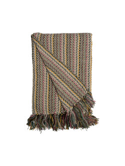 Decke zickzack gestreift – Natur Bunt