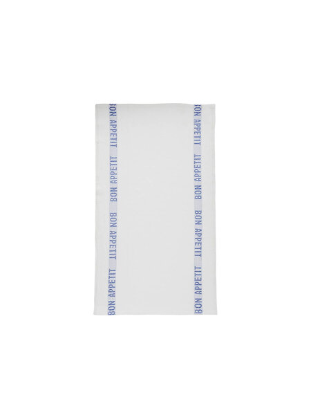 CHAVRET ÉDITIONS Geschirrtuch aus Leinen – Bon Appétit Blanc Bleu