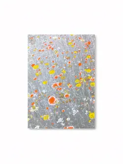 HERR UND FRAU RIO Riso Karte Blumenwiese gelb/orange & gelbes Couvert