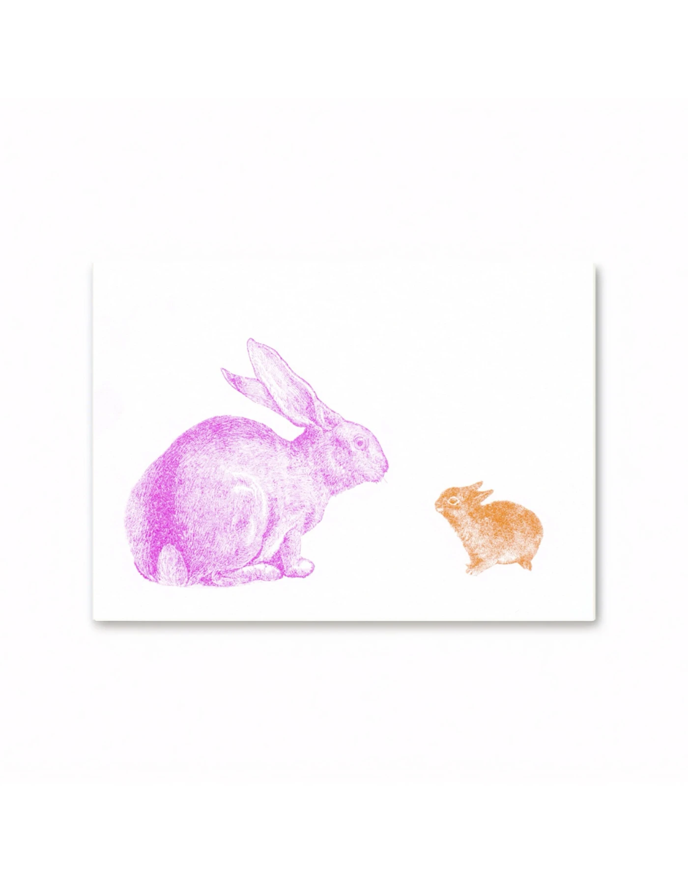 HERR UND FRAU RIO Riso Karte Mama & Baby Hase & transparentes Couvert