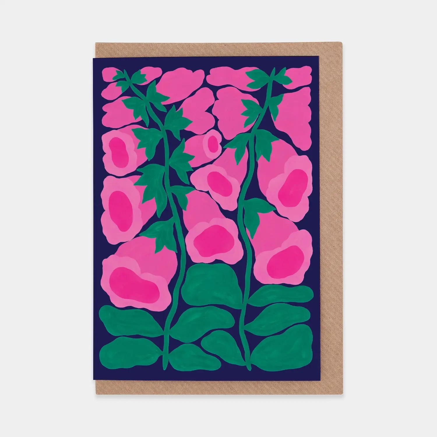 EVERMADE Doppelkarte foxglove pink