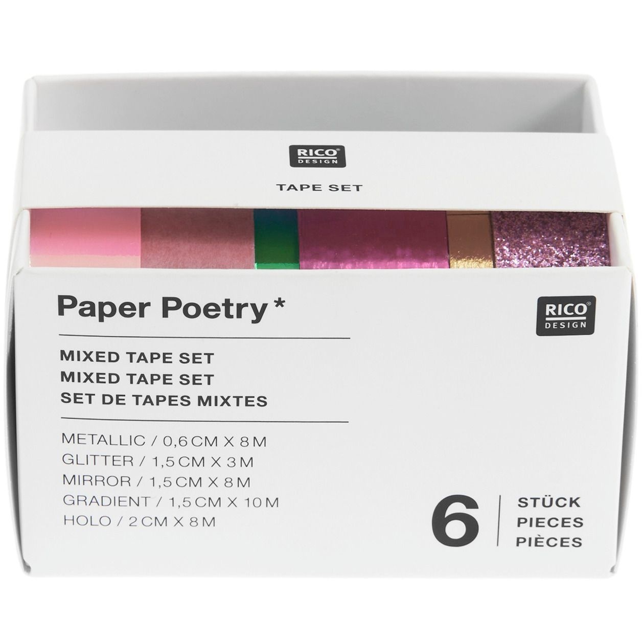 RICO DESIGN Tape Set Pink/Rosa – 6teilig