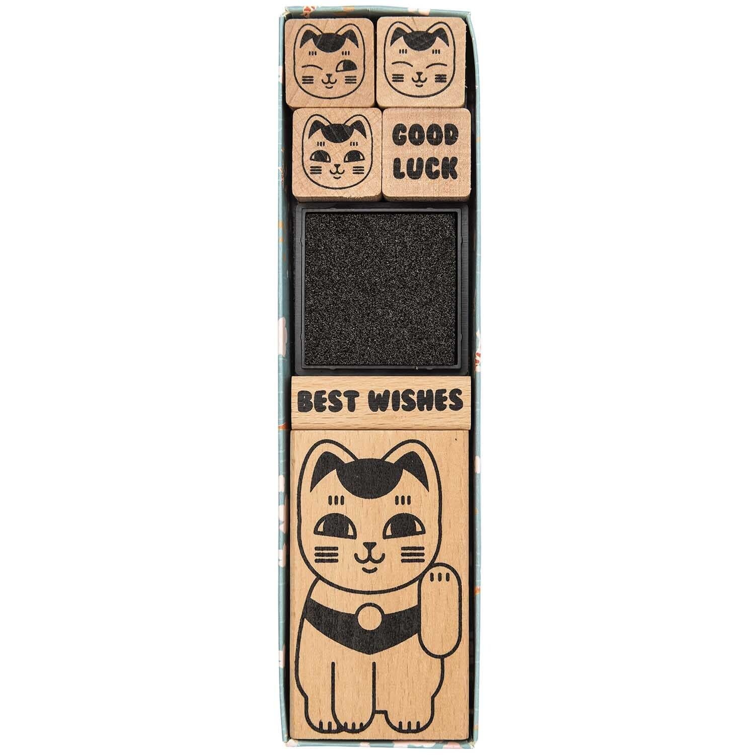RICO DESIGN Stempelset – Winkekatze