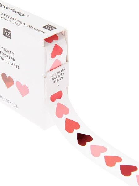 RICO DESIGN Stickerrolle – Herzen