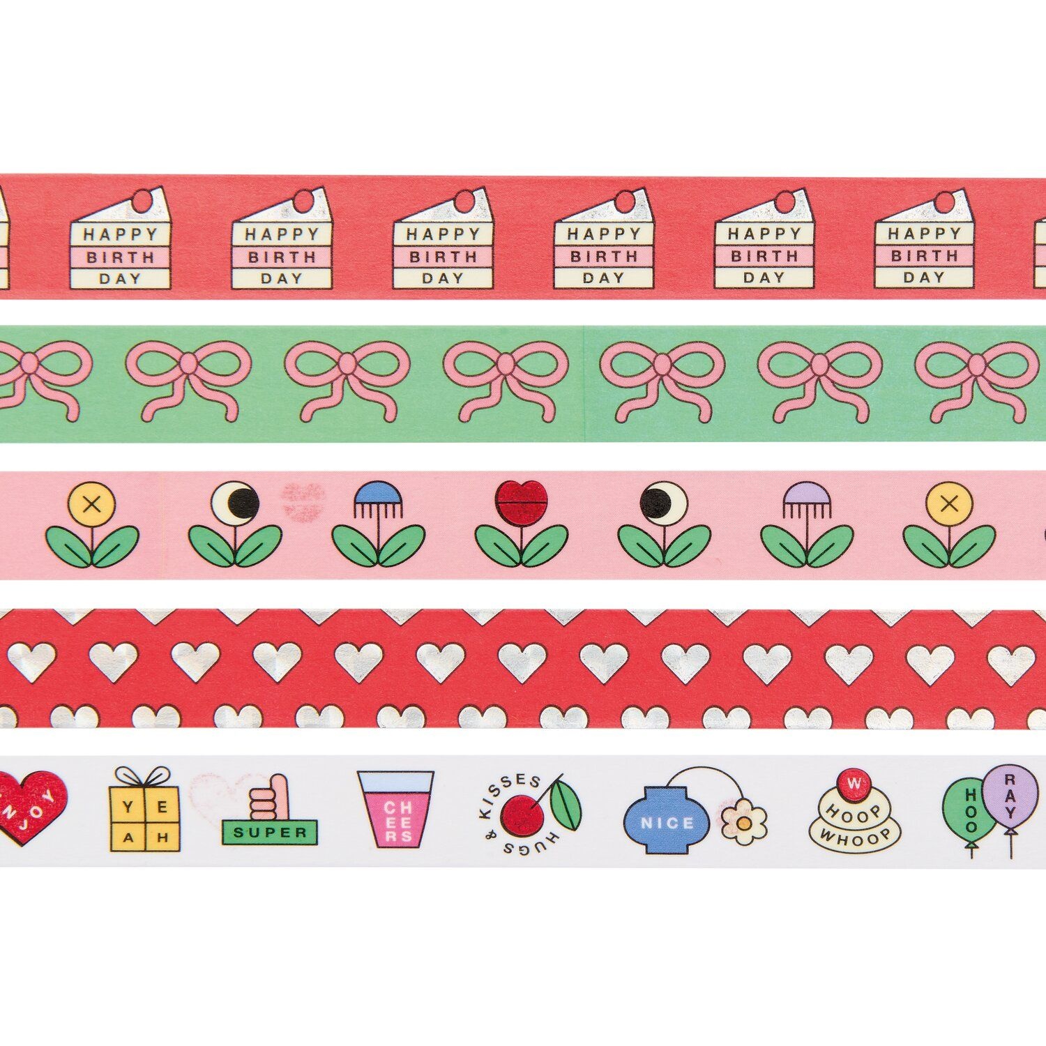 RICO DESIGN Tape Set Happy Birthday – 5teilig