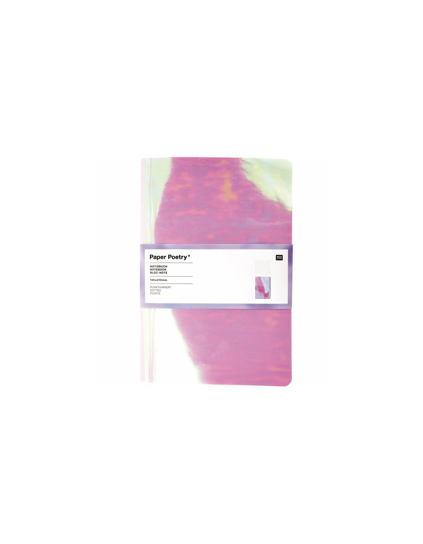RICO DESIGN Notizheft A5 – Rosa/Metallic