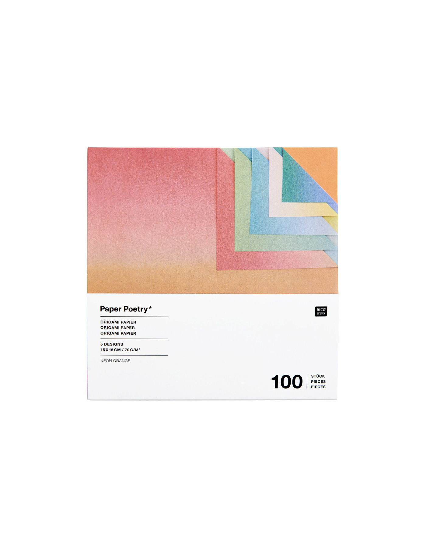 RICO DESIGN Origami Papier – Farbverlauf-Mix