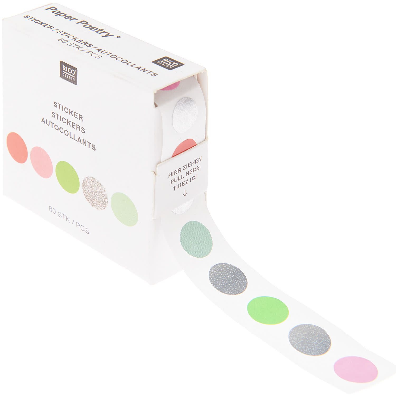 RICO DESIGN Stickerrolle – Punkte