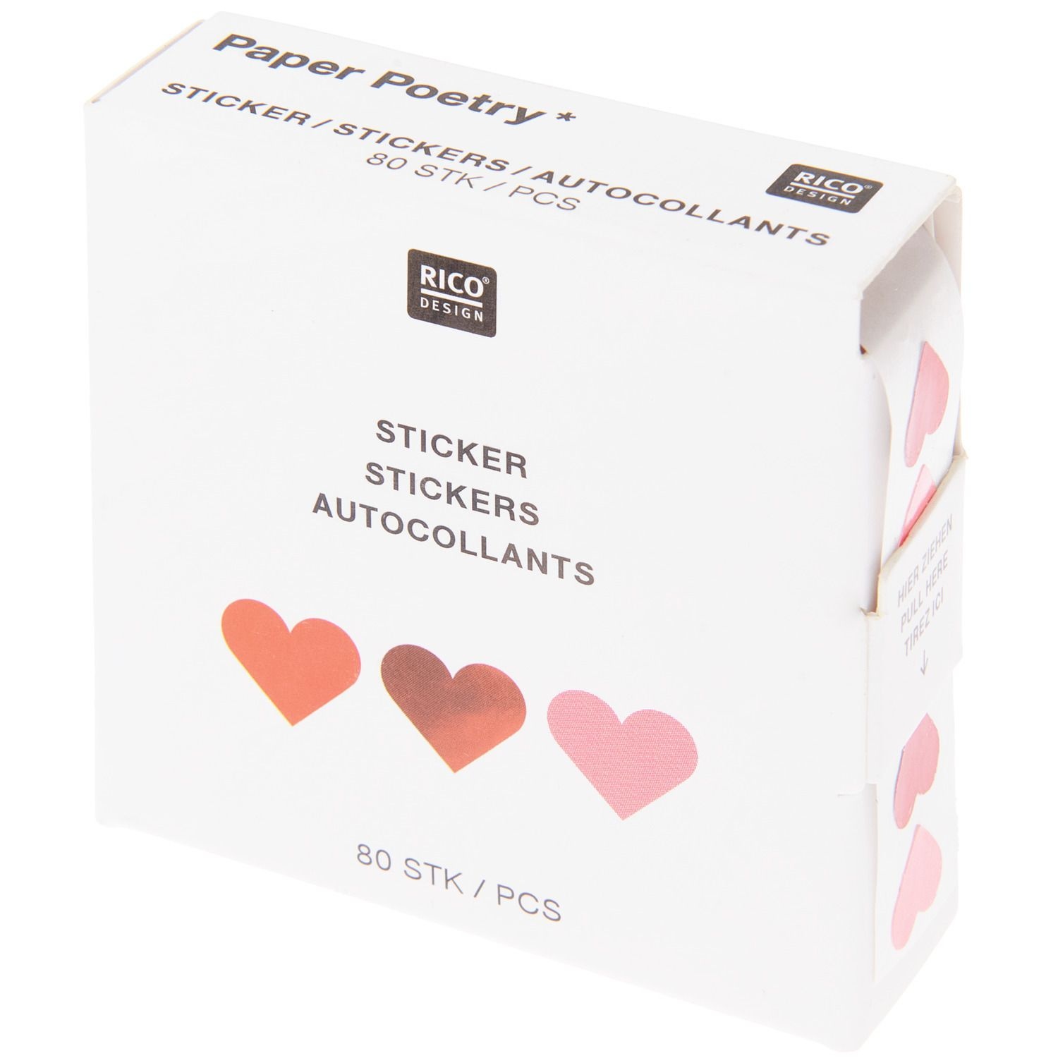 RICO DESIGN Stickerrolle – Herzen