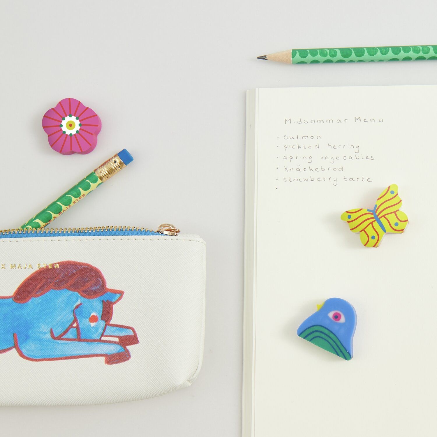 RICO DESIGN Radiergummi Set – Motive Maja Sten