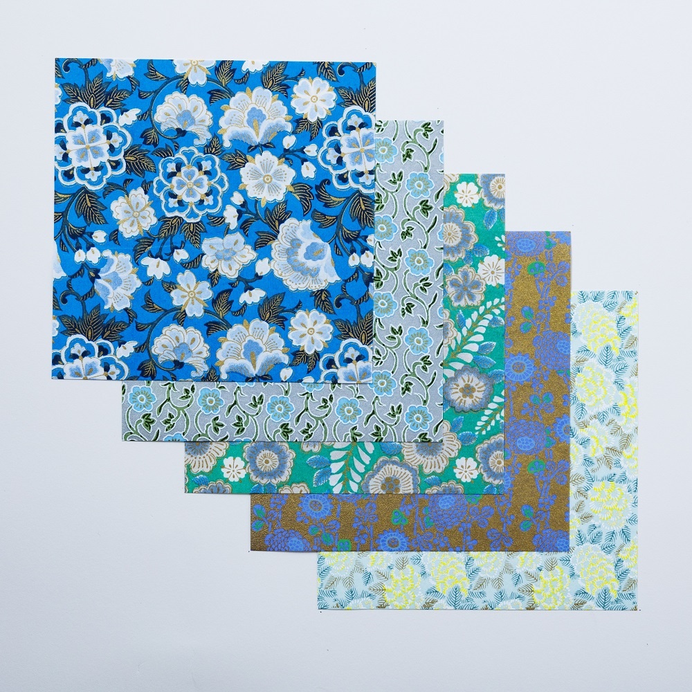SHOGADO Origami Set Garden Blue – 10 Papiere