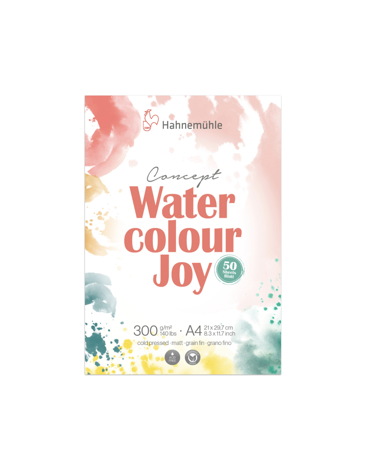 HAHNEMÜHLE Concept Watercolour Joy – naturweiss – Format: DIN A4