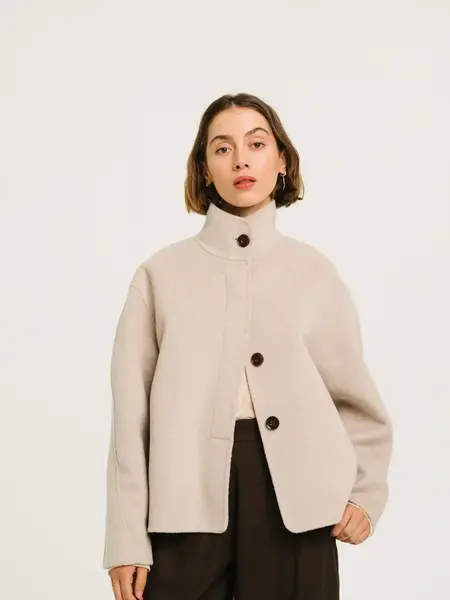 SACRECOEUR Veste DOUBLE FACE ESTELLE – pearl ecru