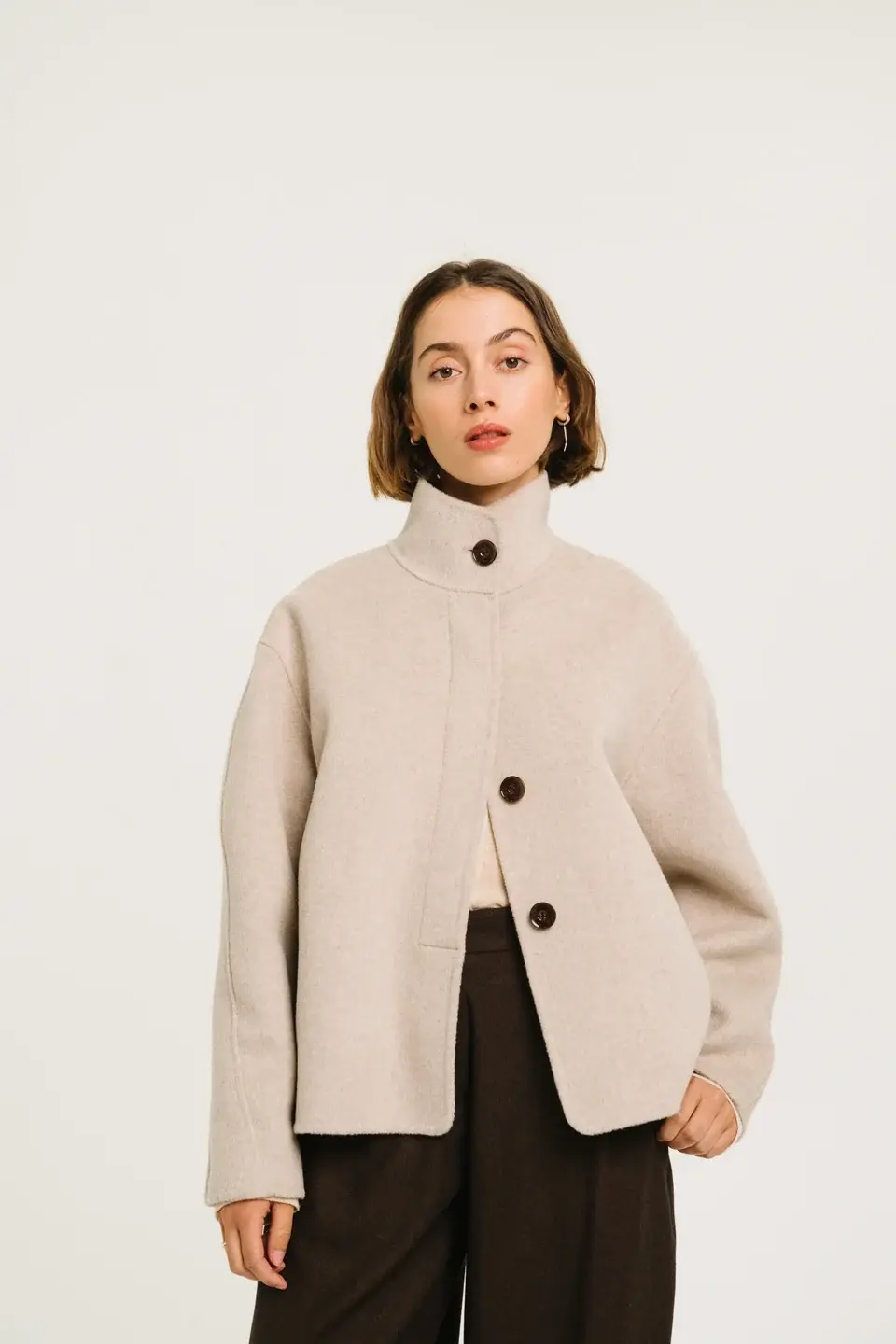 SACRECOEUR Veste DOUBLE FACE ESTELLE – pearl ecru