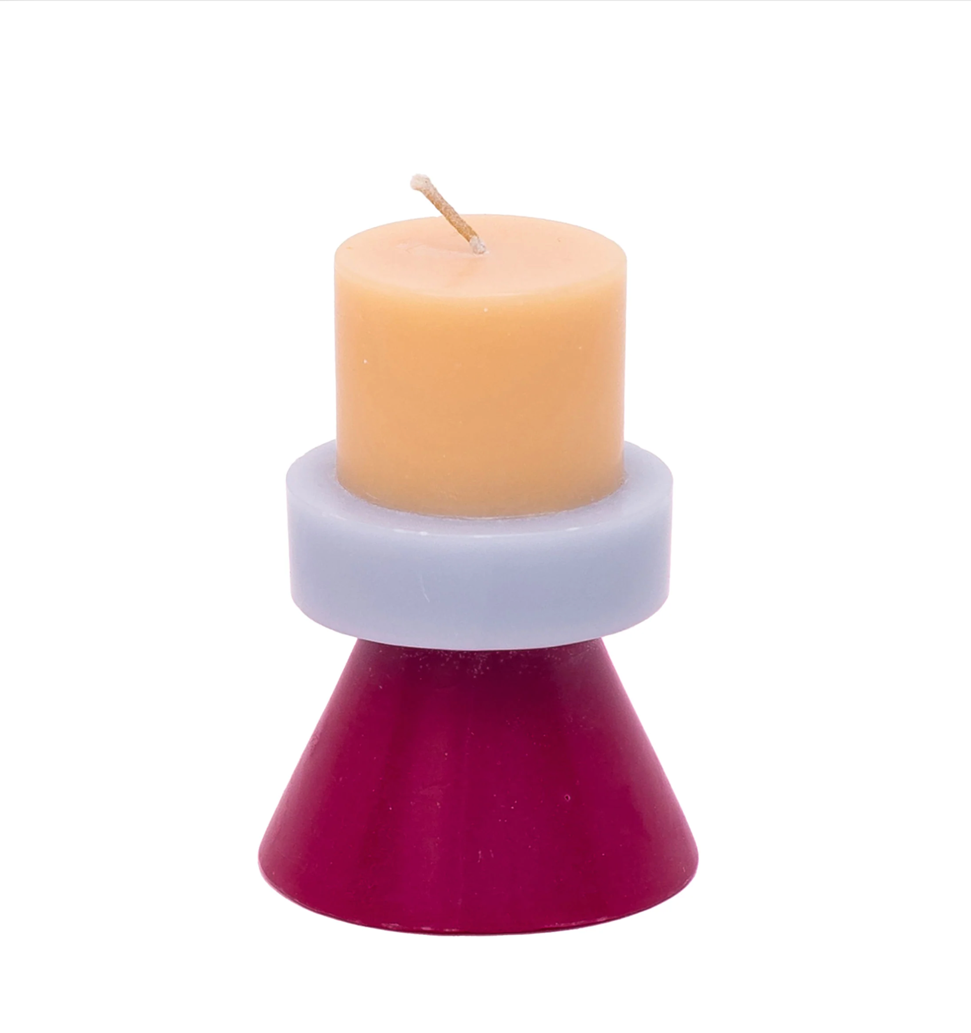 YOD&CO Kerze geometrische Formen - Pfirsich Lila Ruby