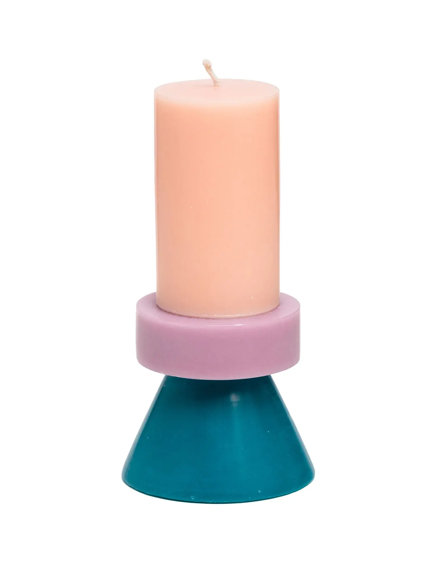 YOD&CO Kerze geometrische Formen (gross) - Blush Rosa Teal