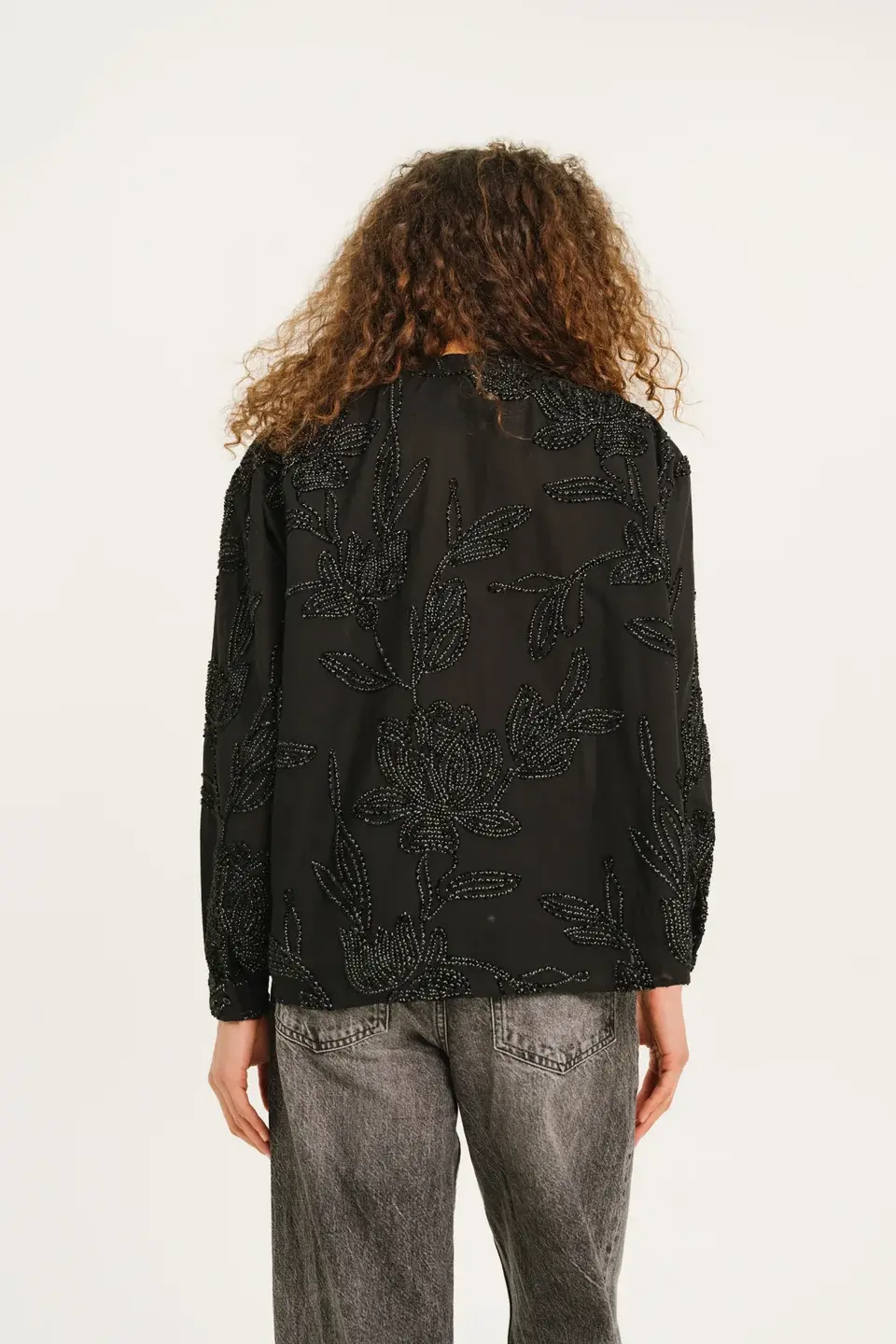 SACRECOEUR Chemise ELLA VELVET – noir