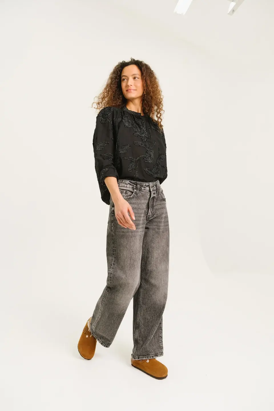 SACRECOEUR Chemise ELLA VELVET – noir