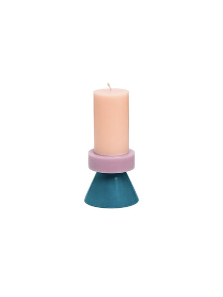 YOD&CO Kerze geometrische Formen (gross)  - Blush Rosa Teal