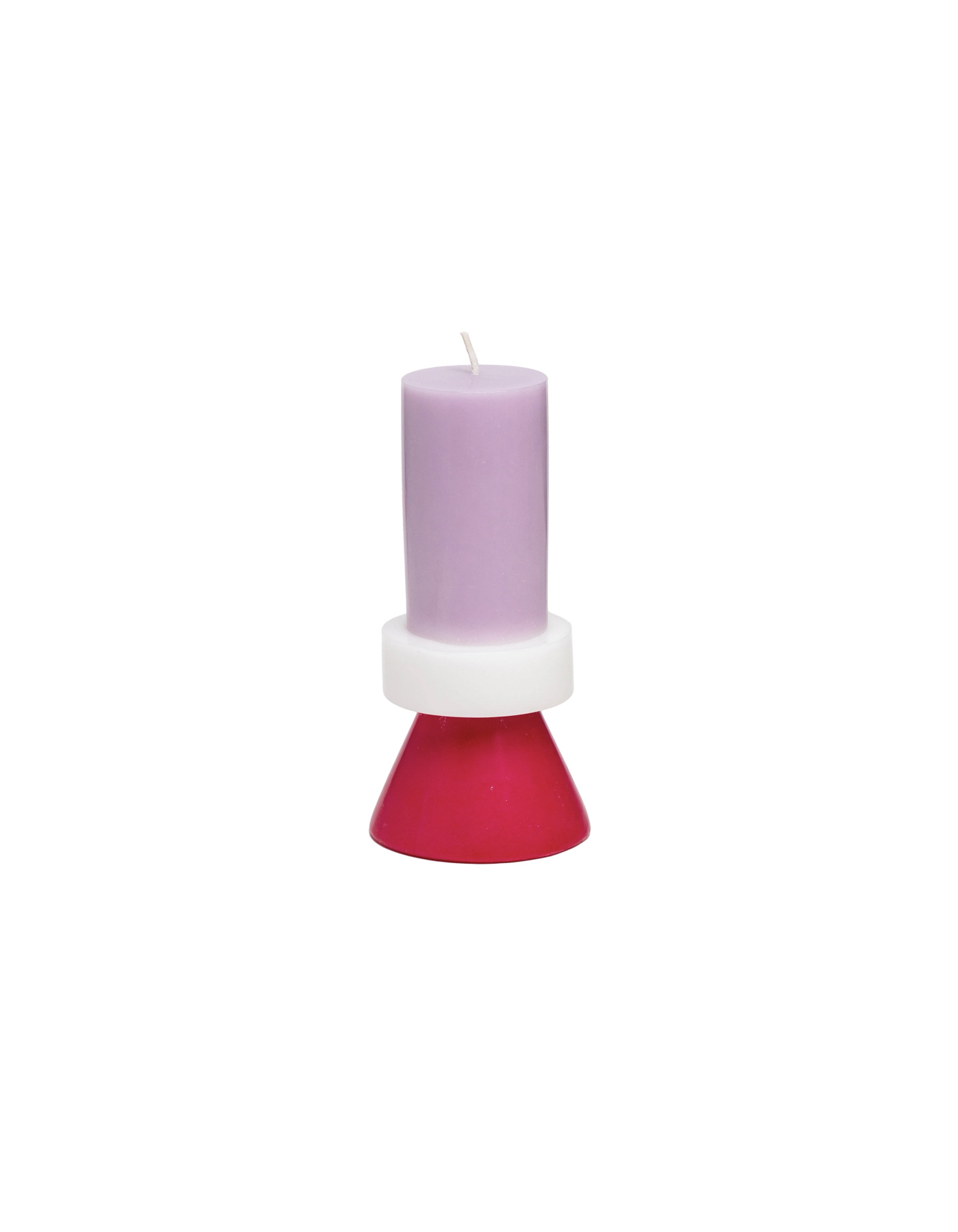 YOD&CO Kerze geometrische Formen (gross) - Violett Weiss Geranium