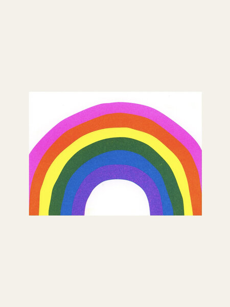 HERR UND FRAU RIO Riso Karte Regenbogen & transparentes Couvert