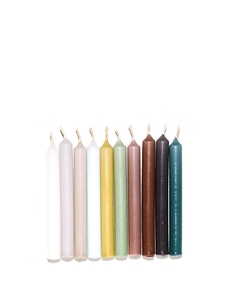 10 bunte Baumkerzen – KOPENHAGEN – swiss made