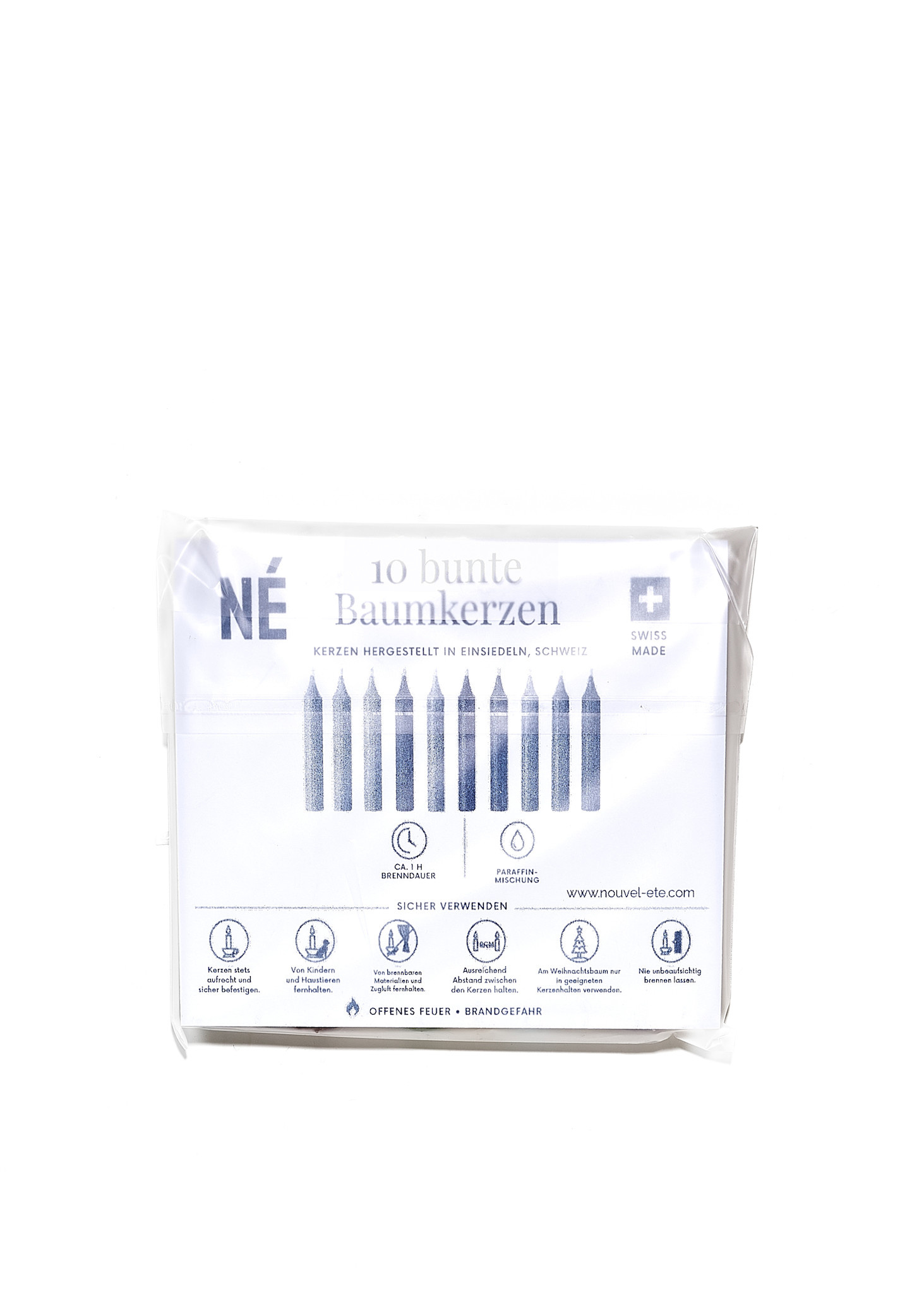 10 bunte Baumkerzen – MIAMI – swiss made
