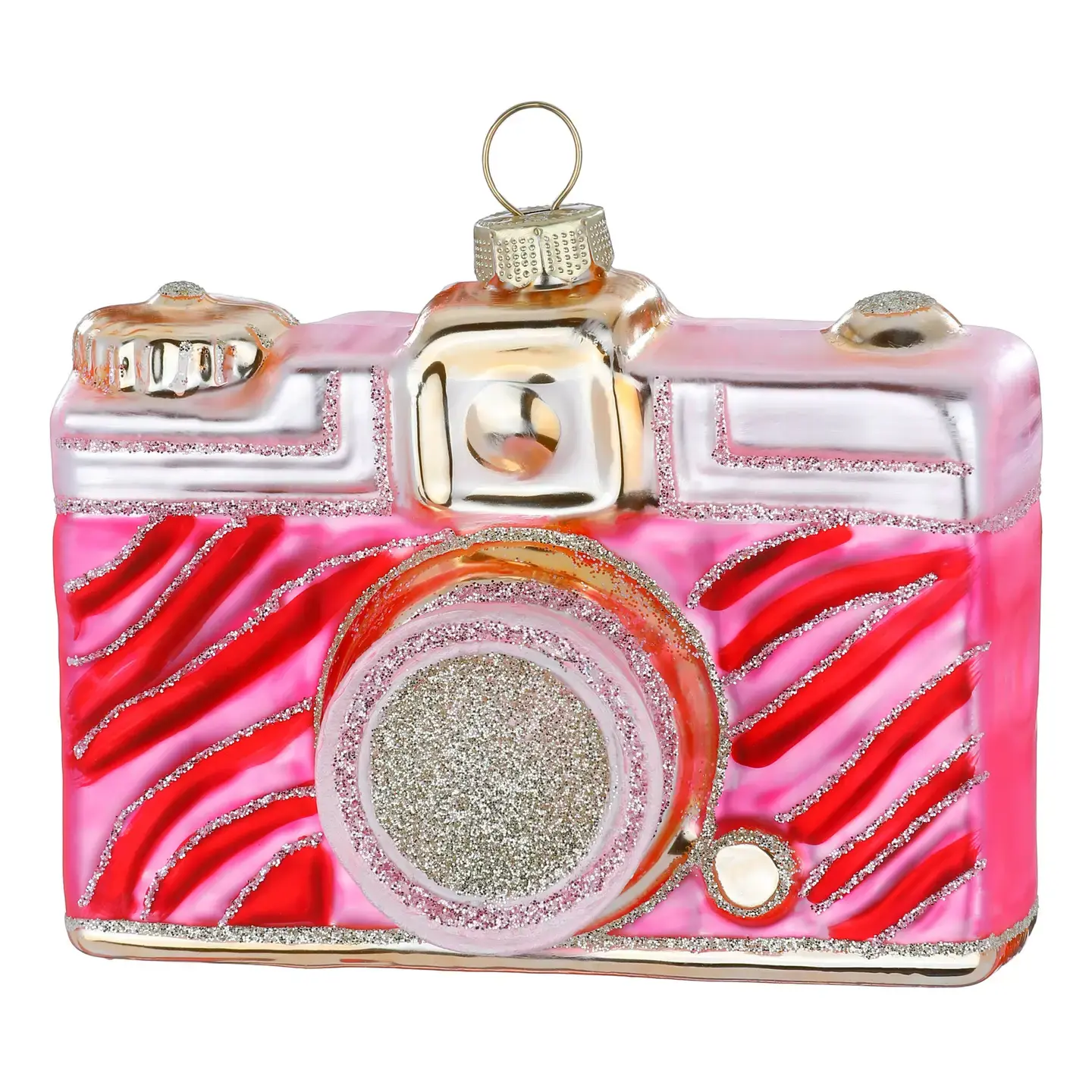 Glashänger / Weihnachtshänger – Kamera Pink