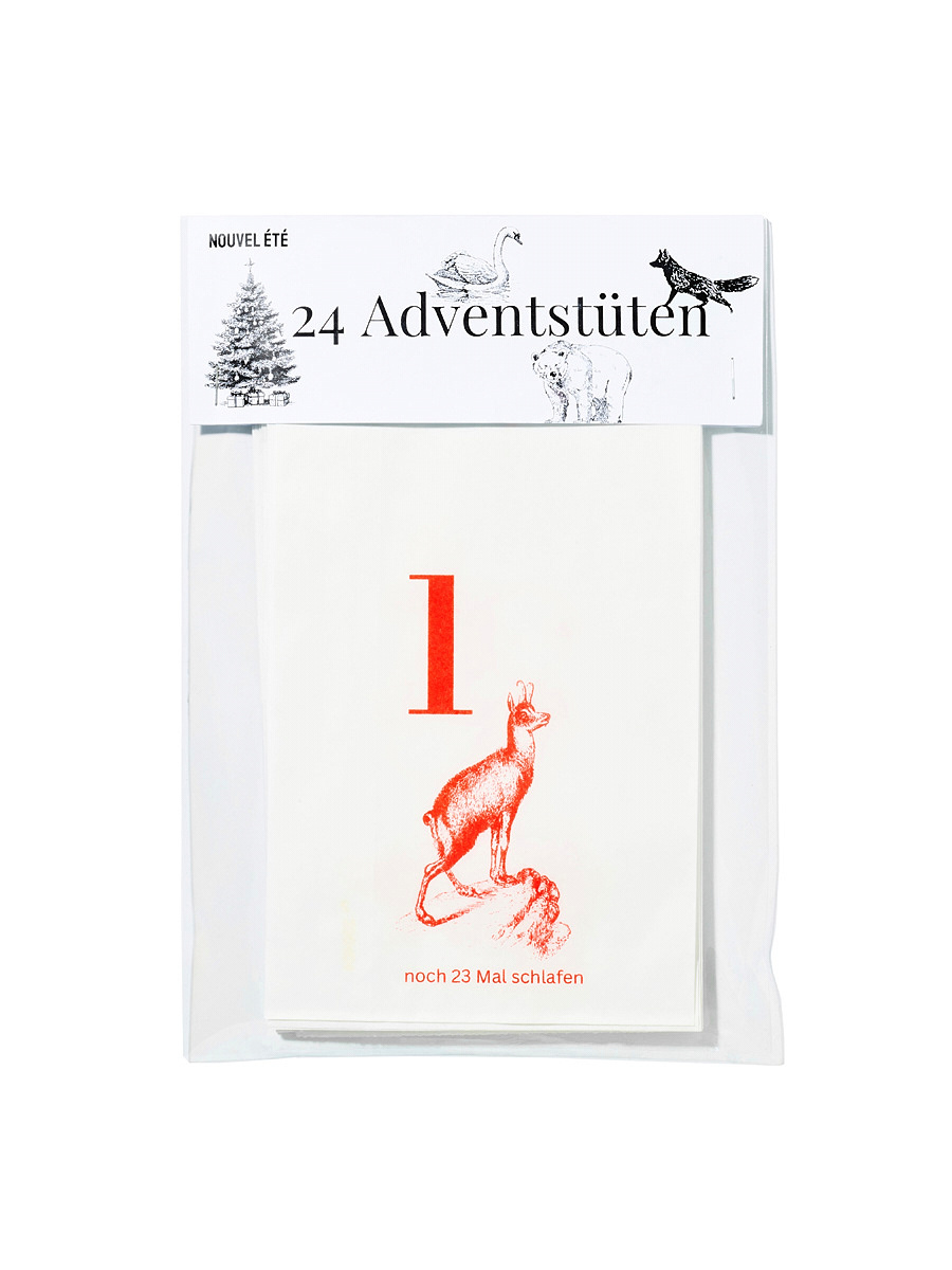 NOUVEL ÉTÉ 24 Adventstüten Risoprint Rot