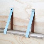 Bij Lien Leren plankdragers Mint set van 2 stuks