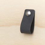 Bij Lien Leren handgreep Antraciet 18x2 cm