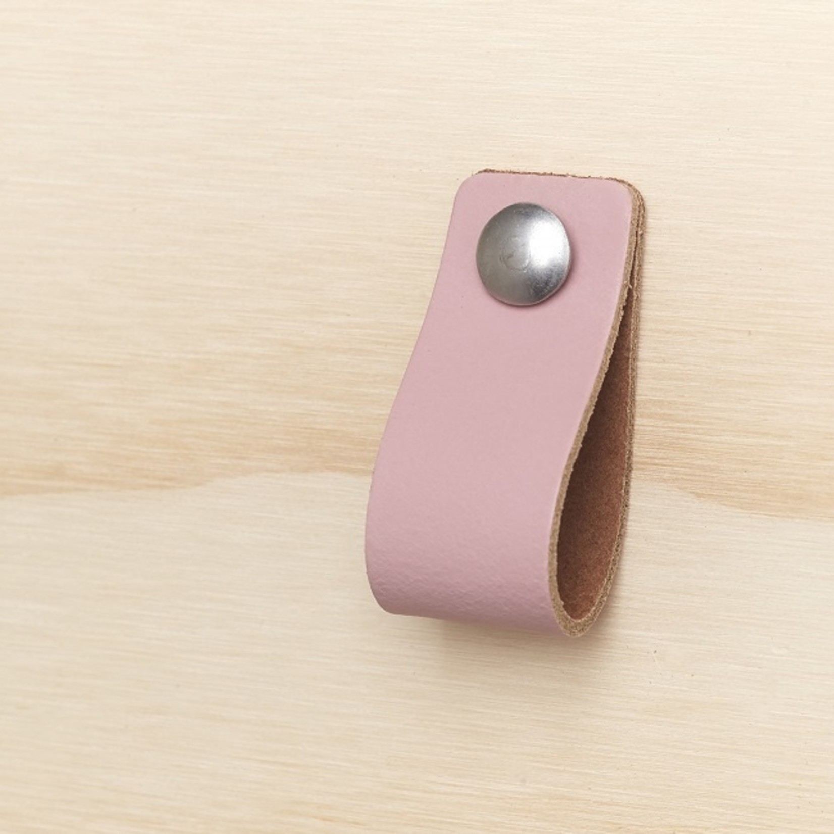 Bij Lien leren handgreep Oud roze