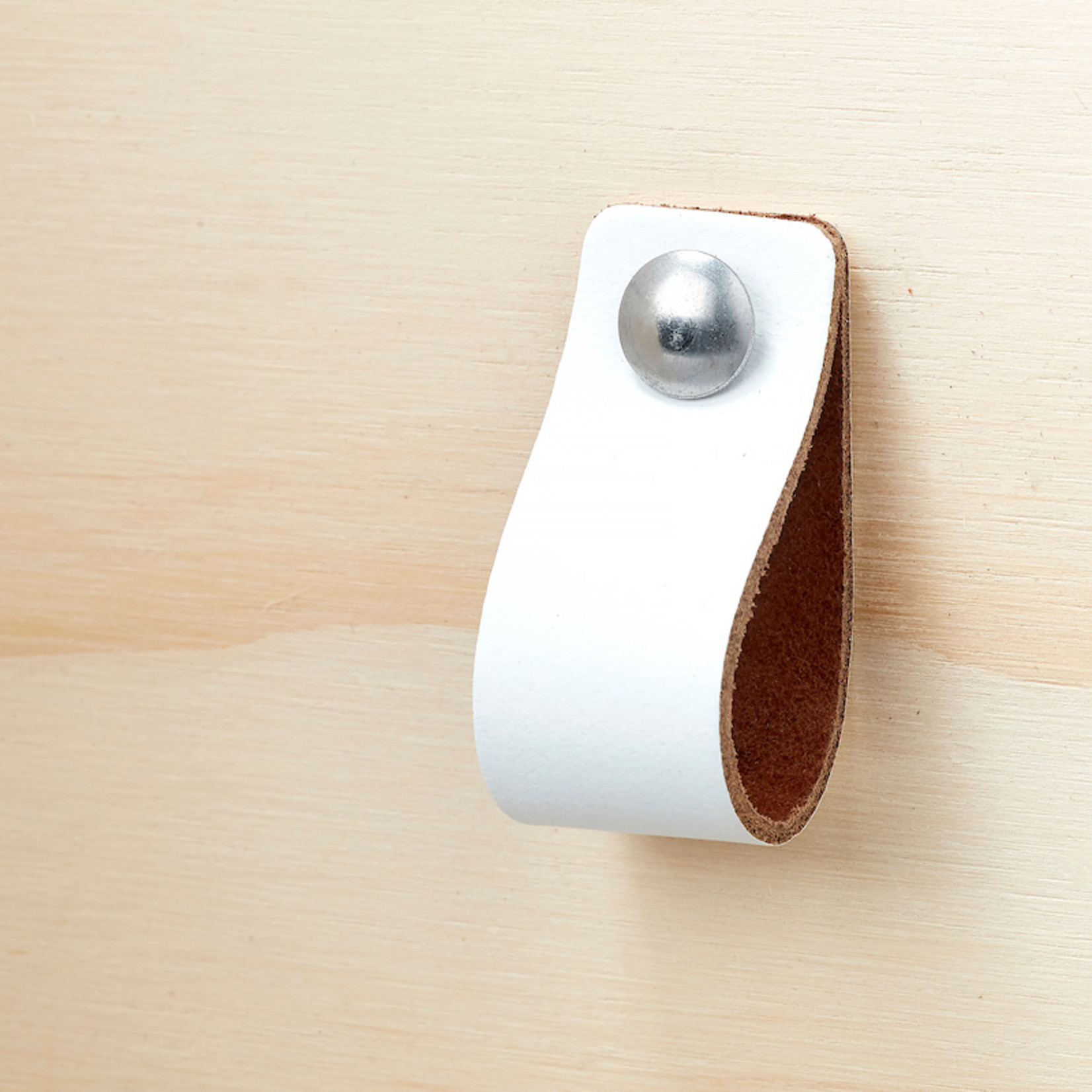 Bij Lien leren handgreep Wit