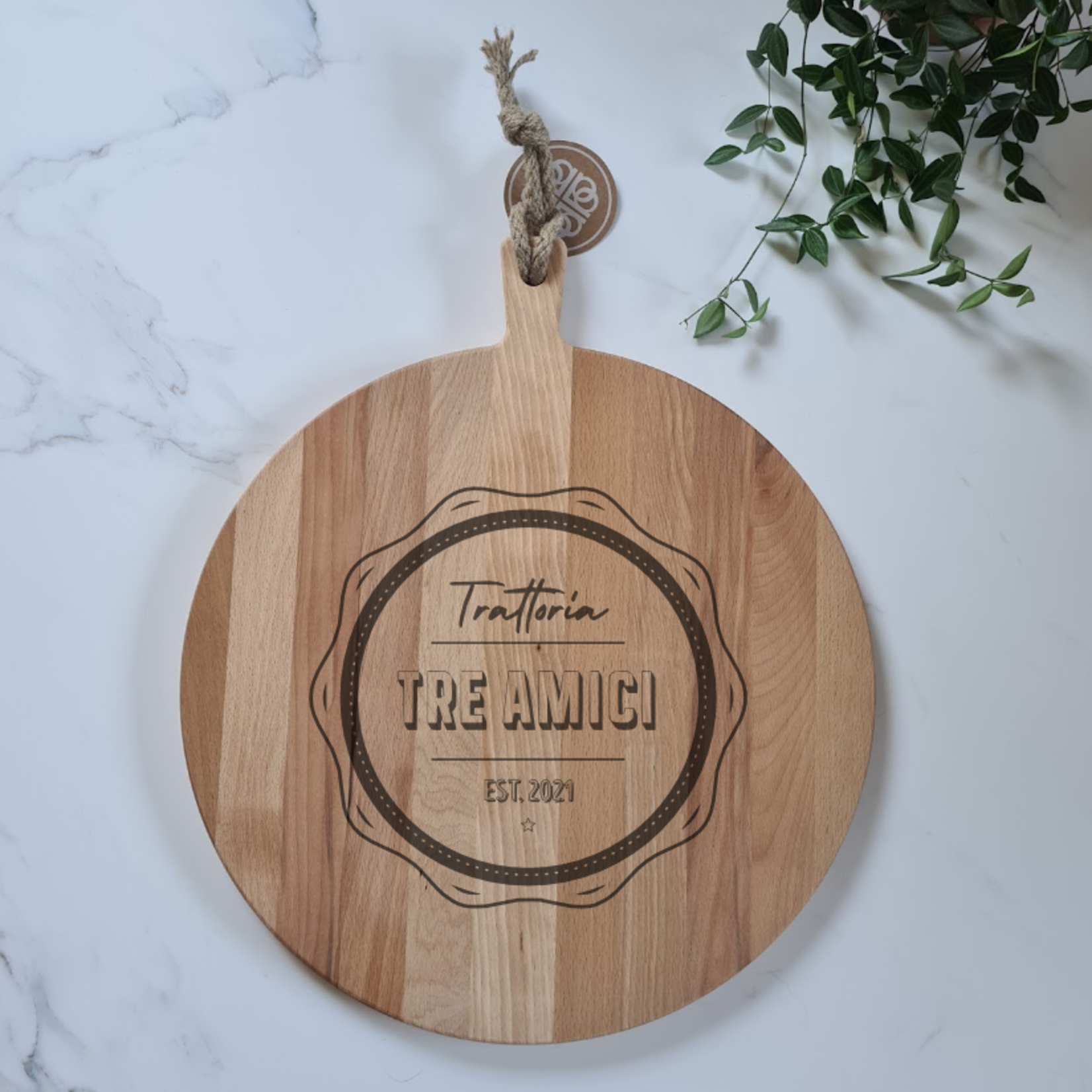 Bij Lien Borrelplank rond 40cm