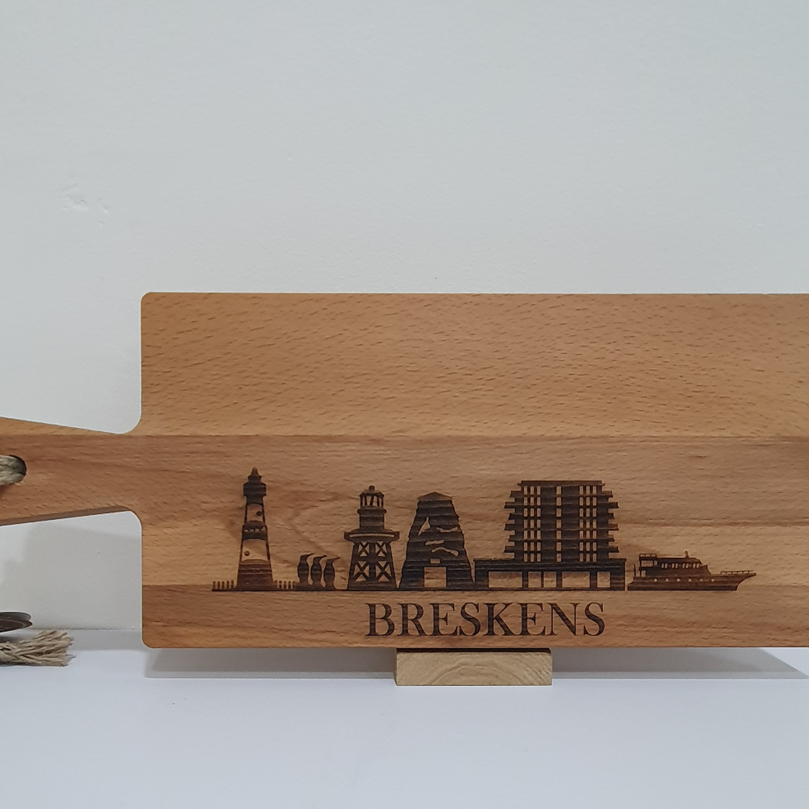 Bij Lien borrelplank beukenhout skyline Breskens